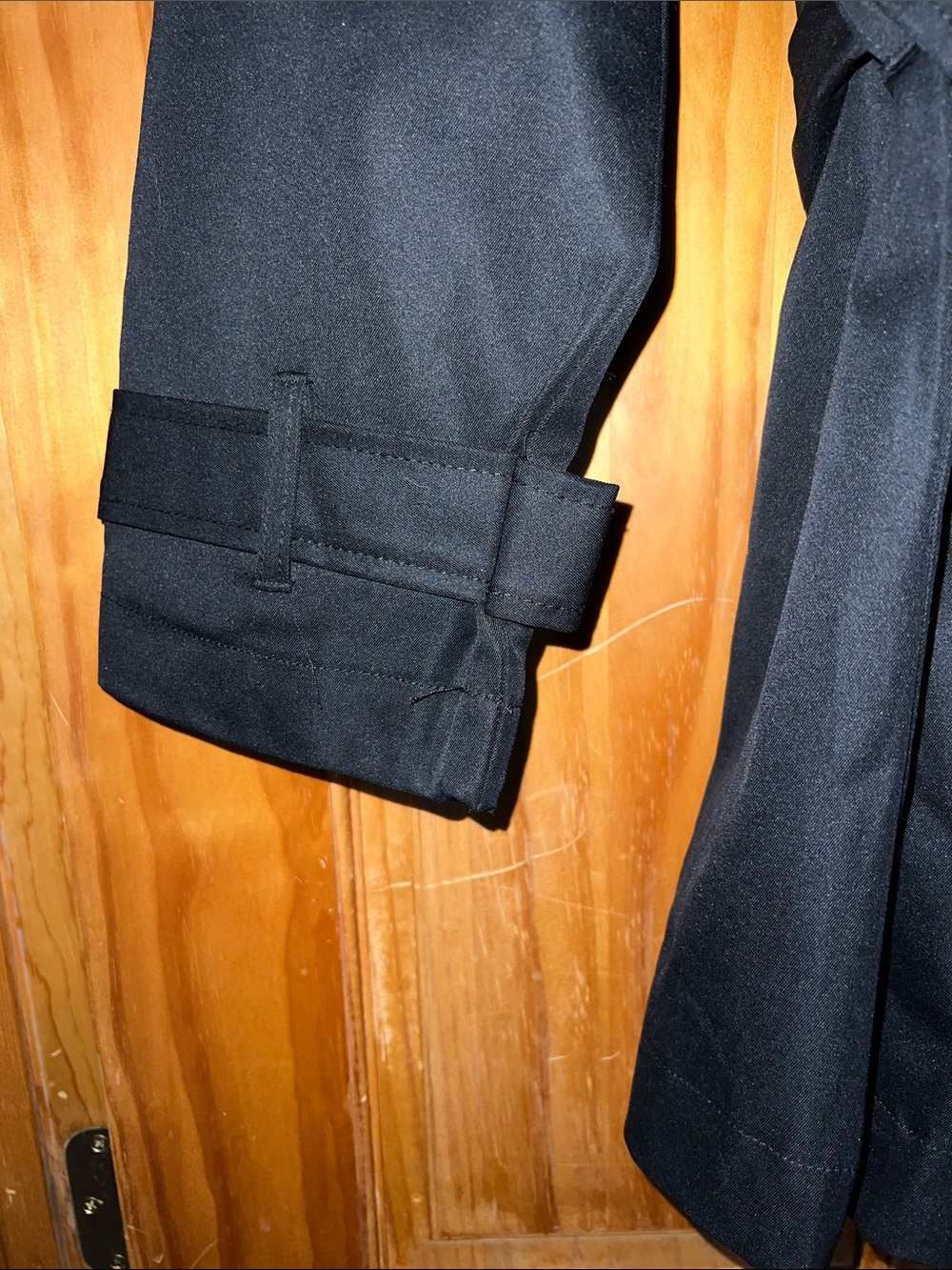 Jou Jou Black Double-Breasted Belted Trench with Epaulets [Size L] - Picture 4 of 16
